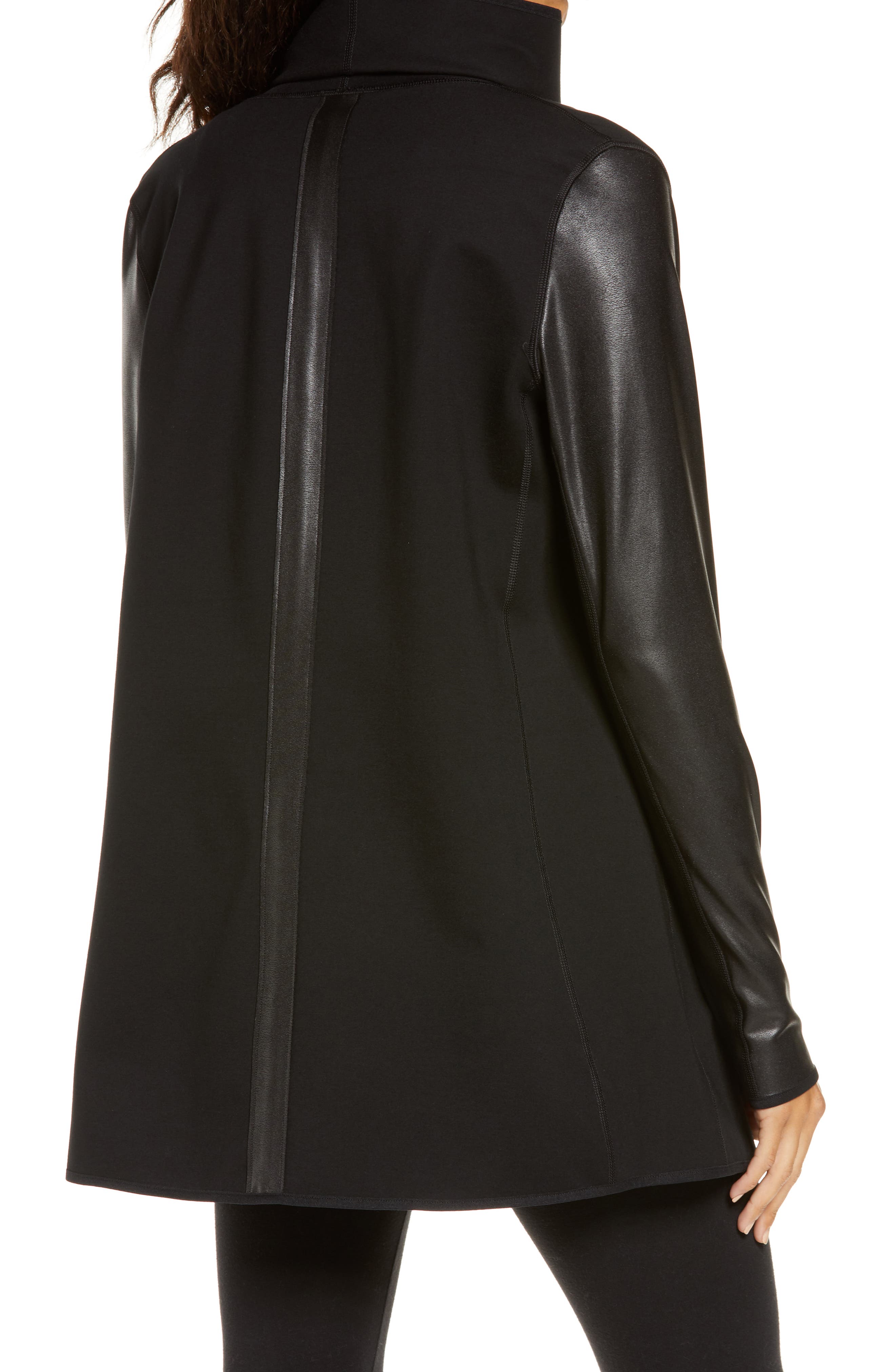 Faux Leather Convertible Jacket - image 2