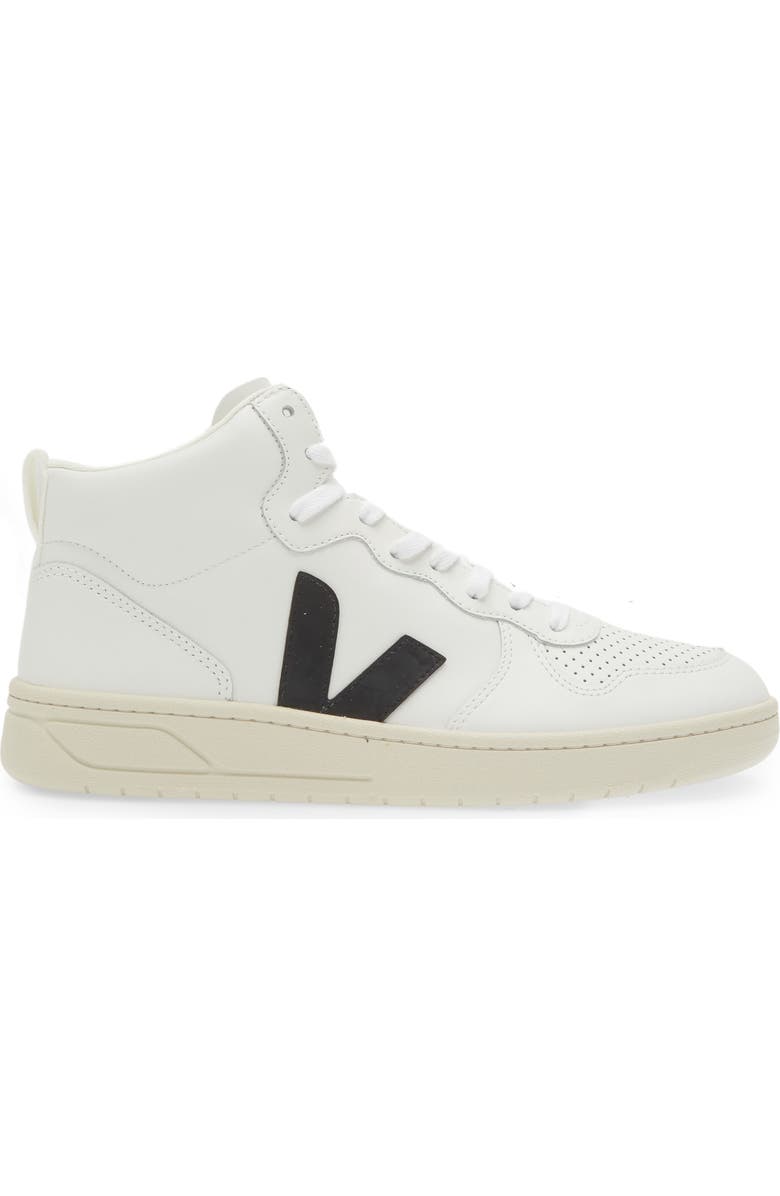 Veja V-15 High Top Sneaker, Alternate, color, Extra-White Black