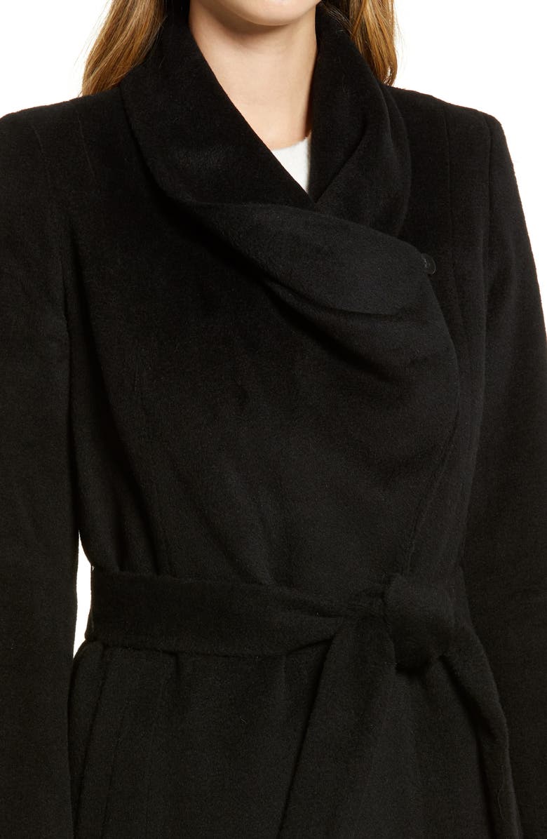 Cole Haan Wool Blend Wrap Coat, Alternate, color, 