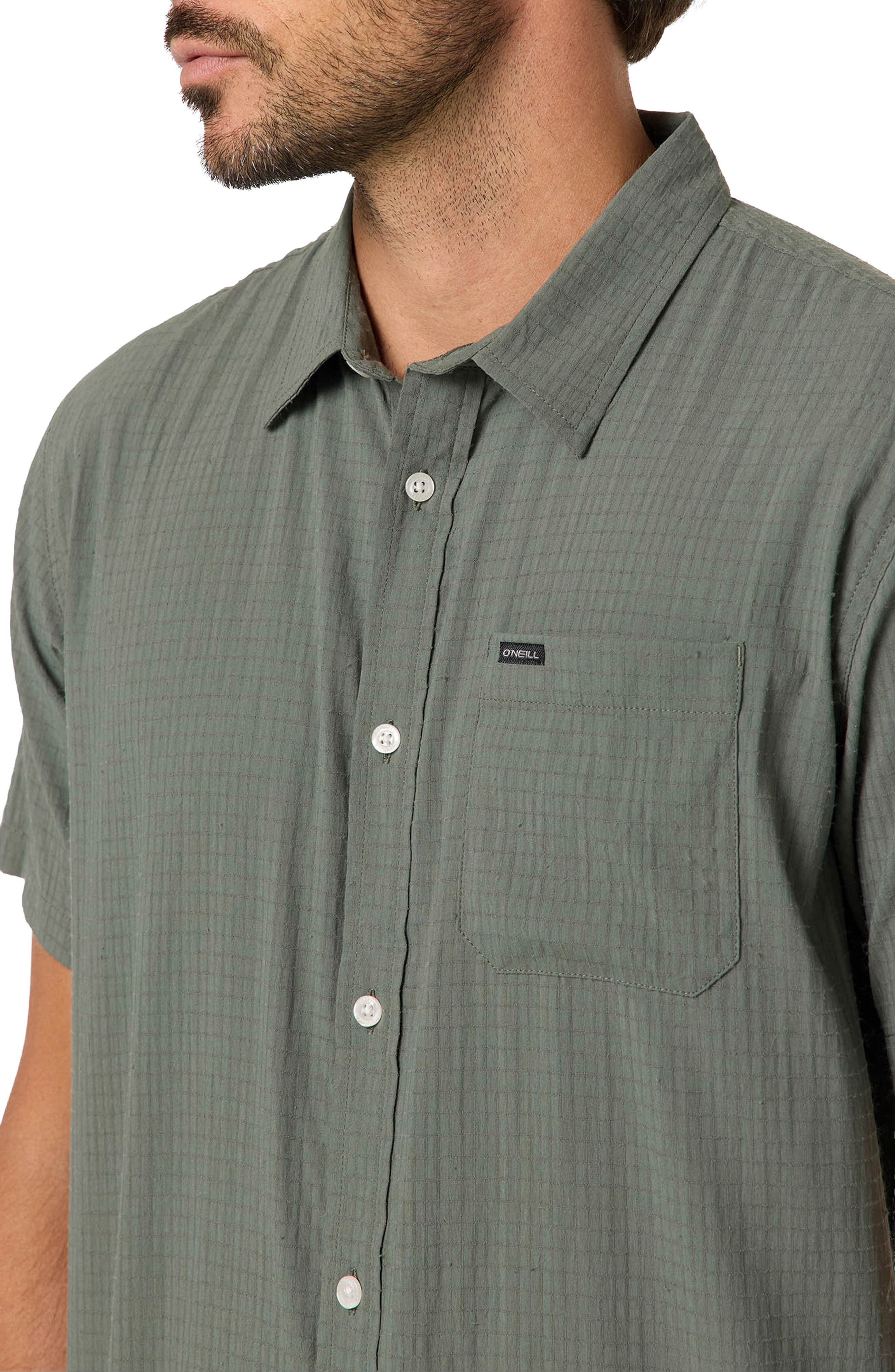 Standard Fit TRVLR Perforated Short Sleeve Performance Button-Up Shirt - image 2