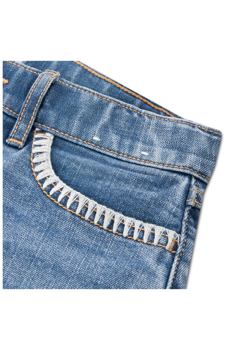 Kids' Whipstitch Detail Denim Cutoff Shorts, Alternate, color, SHORE STITCH