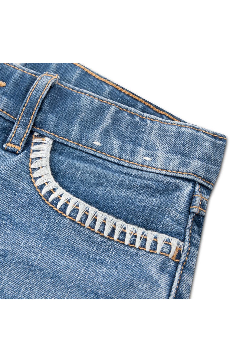 abercrombie kids Kids' Whipstitch Detail Denim Cutoff Shorts, Alternate, color, Shore Stitch