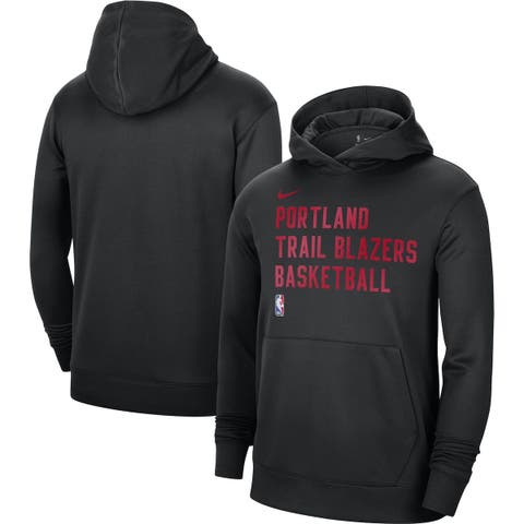 Unisex Nike Black Portland Trail Blazers 2023/24 Performance Spotlight On-Court Practice Pullover Hoodie