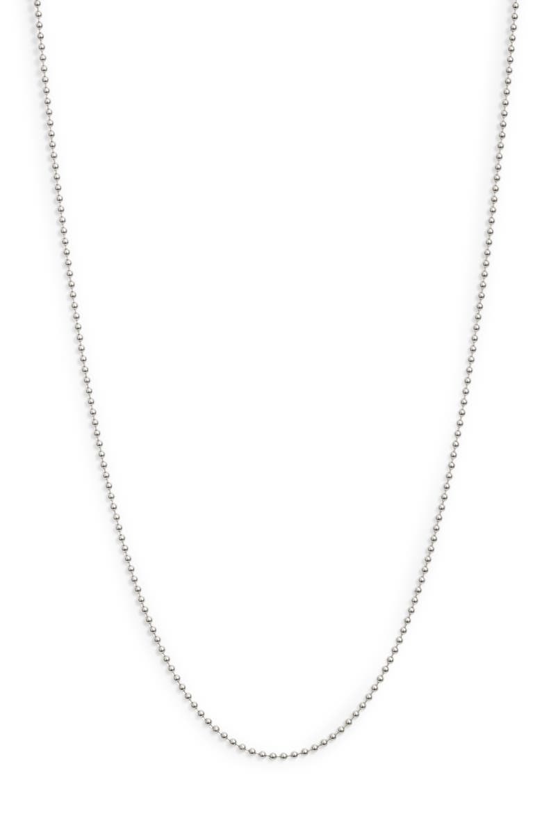 Sterling Silver Mini Ball Chain Necklace, Main, color, SILVER