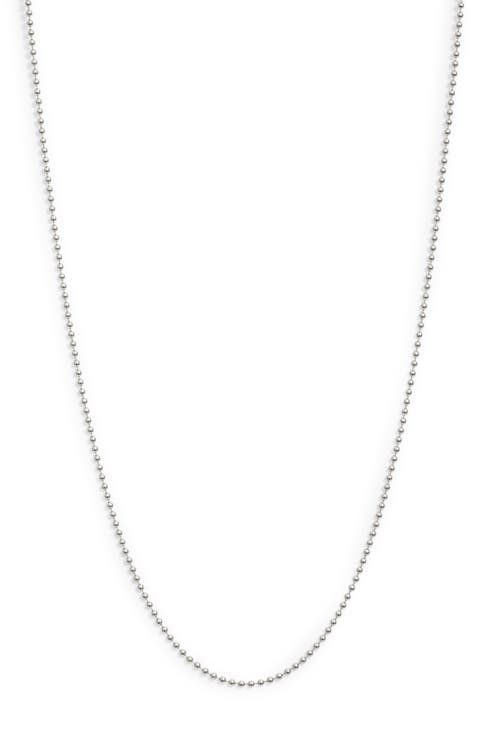 Sterling Silver Mini Ball Chain Necklace