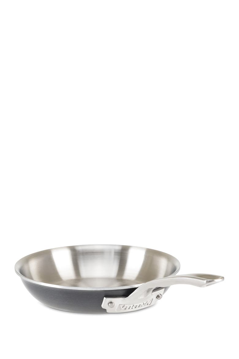 5-Ply Hard Stainless 8" Fry Pan, Main, color, BLACK