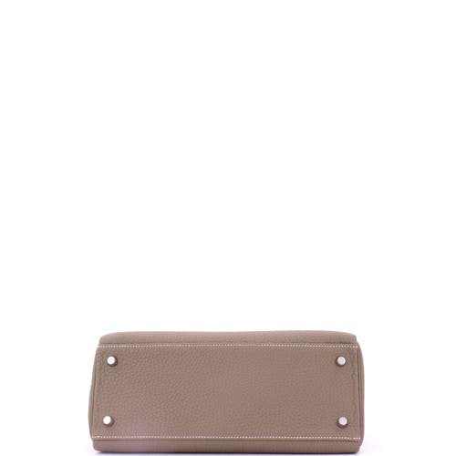 Pre-owned Hermes Hermes Kelly Handbag Grey Togo With Palladium Hardware 28 In Brown