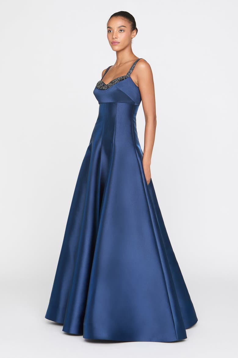 Alba Peek A Boo Gown, Alternate, color, Nautical Navy