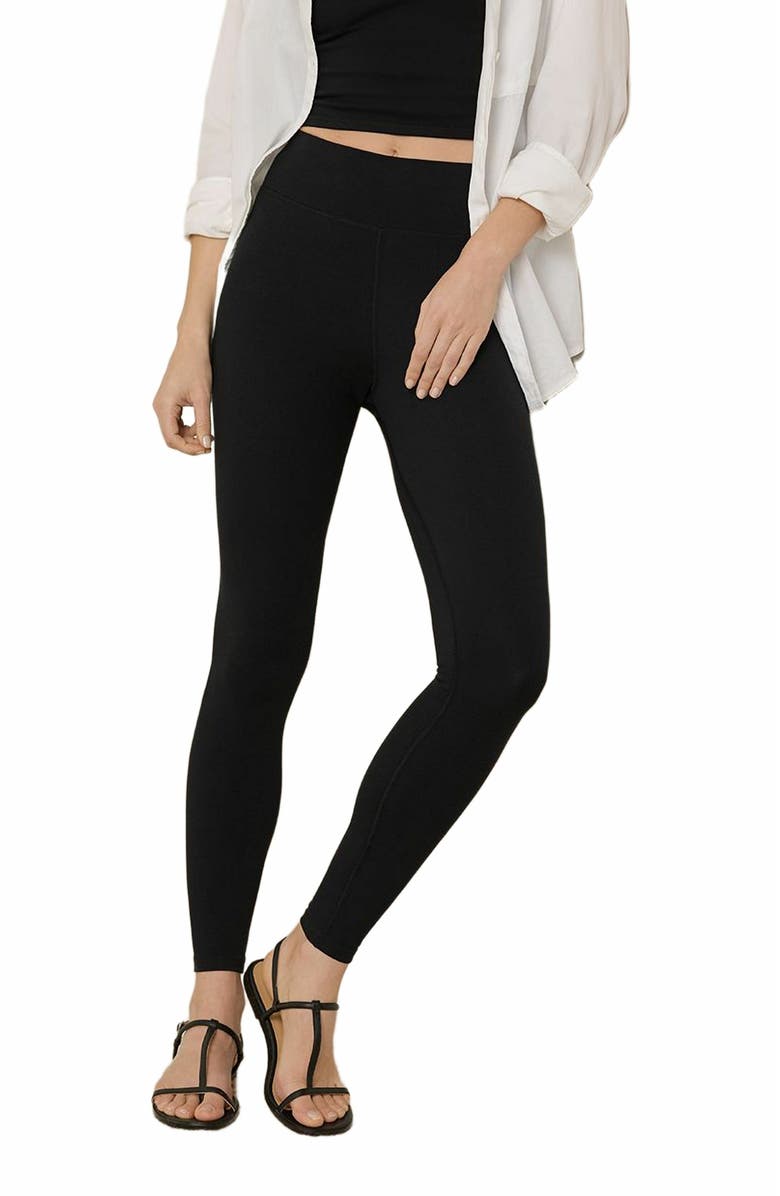 Pact Organic Cotton On the Go-To Legging, Alternate, color, Black