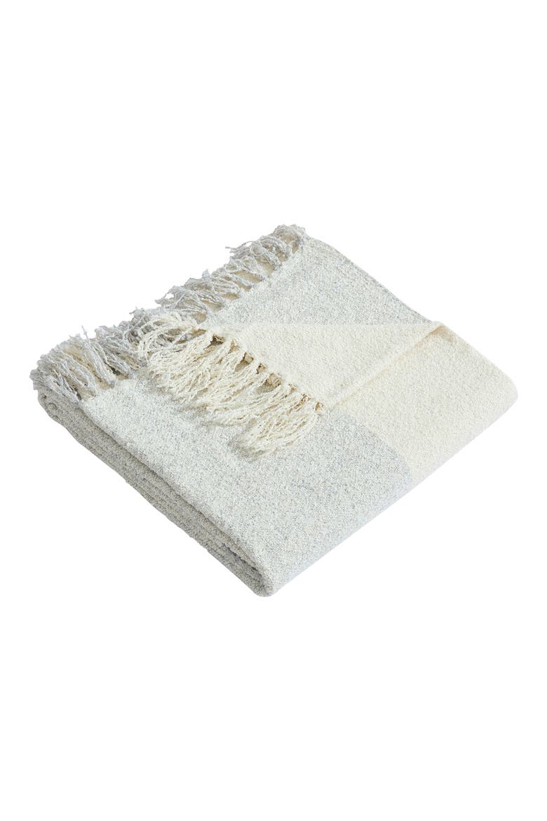 Kiawah Plush Throw Blanket, Alternate, color, BEIGE/ WHITE