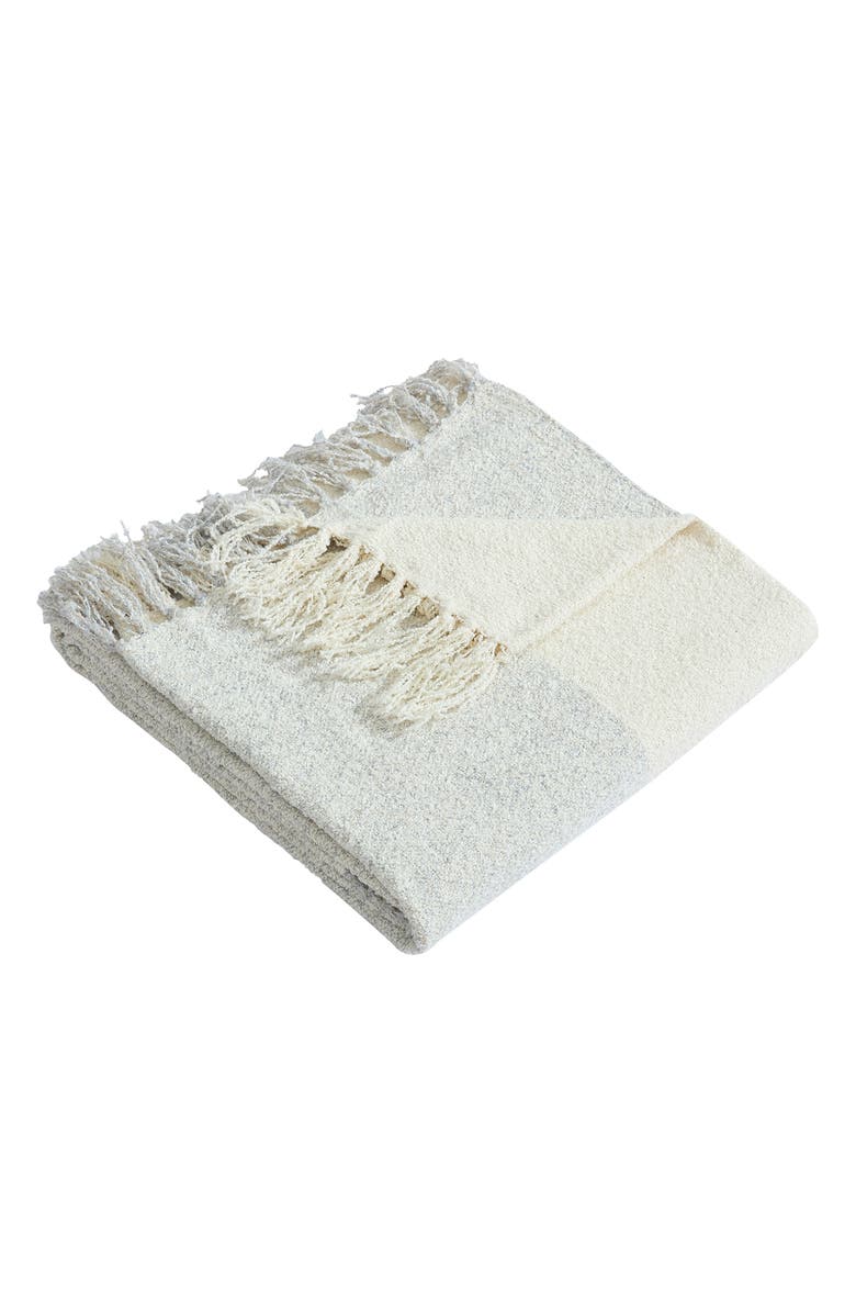 VCNY HOME Kiawah Plush Throw Blanket, Alternate, color, Beige/ White