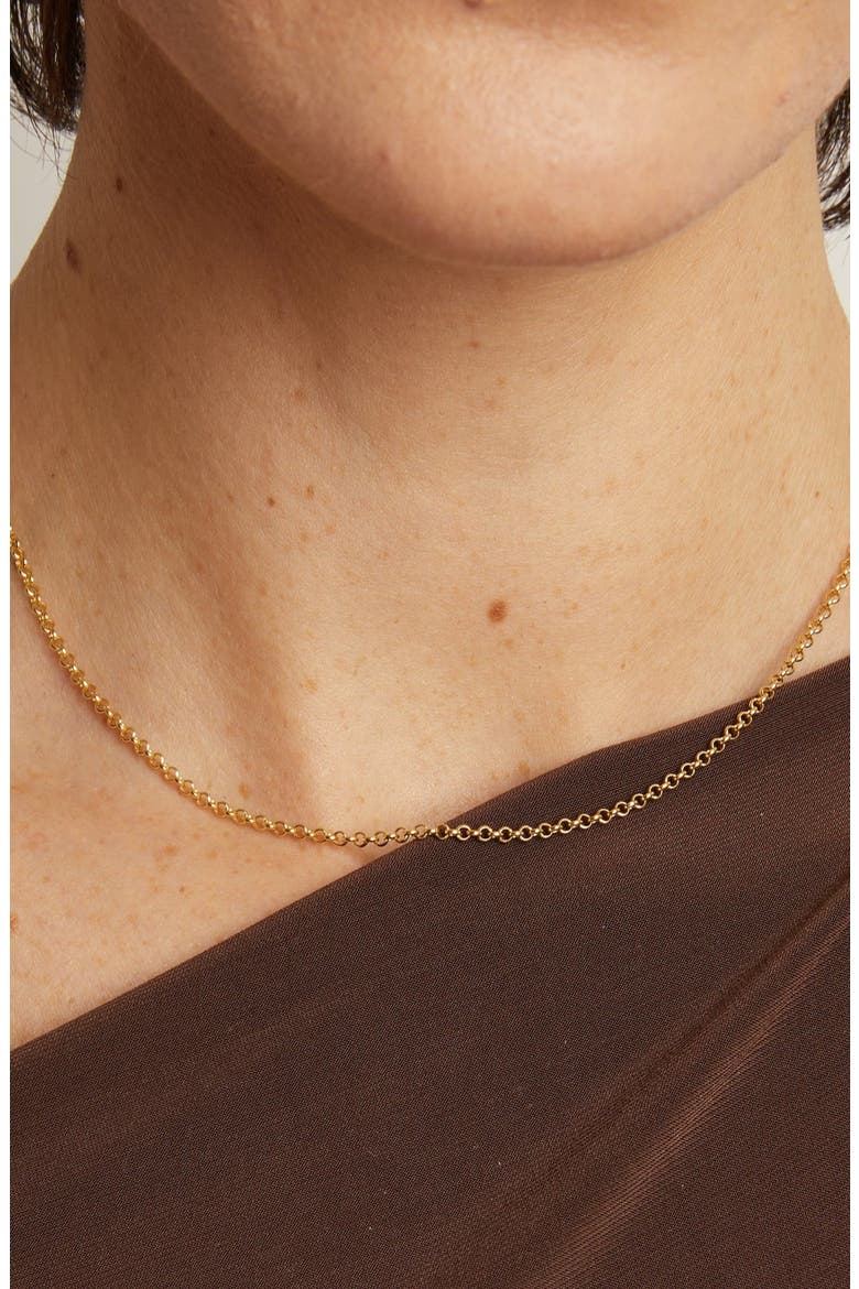 Rolo Chain Necklace, Alternate, color, Yellow Gold Vermeil