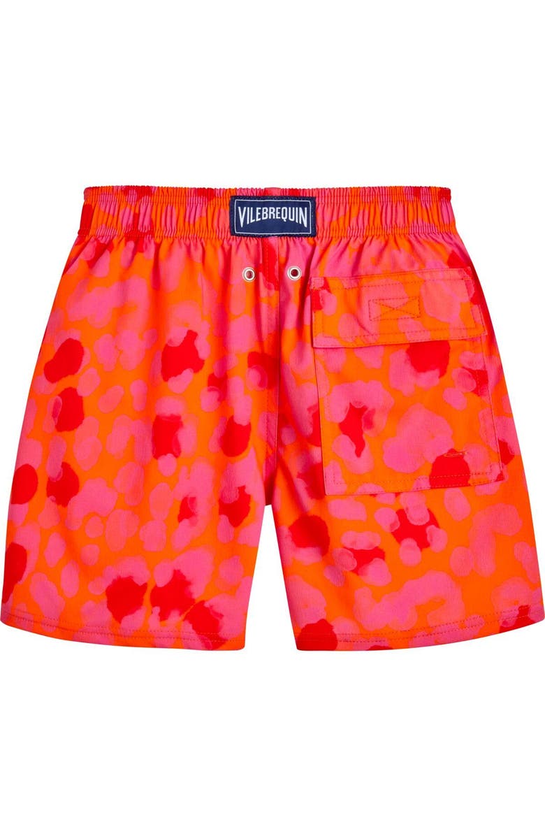 Vilebrequin Kids' New Leopard Stretch Swim Trunks, Alternate, color,