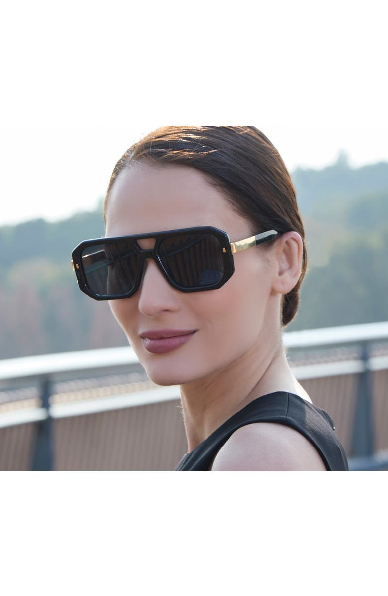 Youzey The Dunaway Sunglasses, Alternate, color, Black