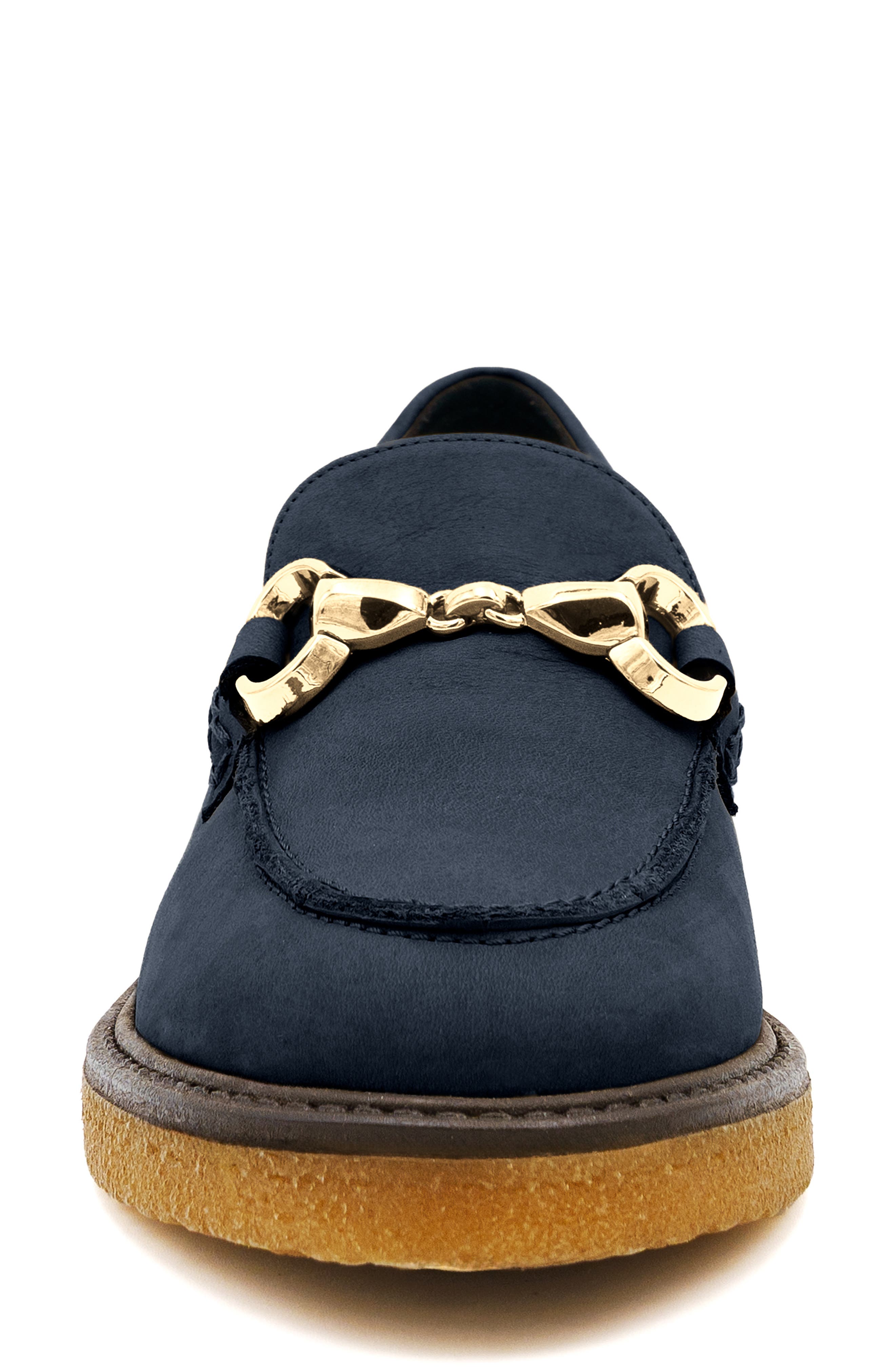 Balzello Leather Loafer, Alternate, color, NAVY