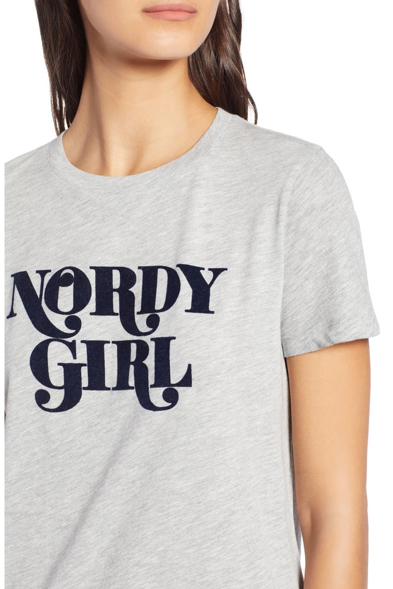Short Sleeve Graphic Tee, Alternate, color, GREY- NAVY NORDY GIRL