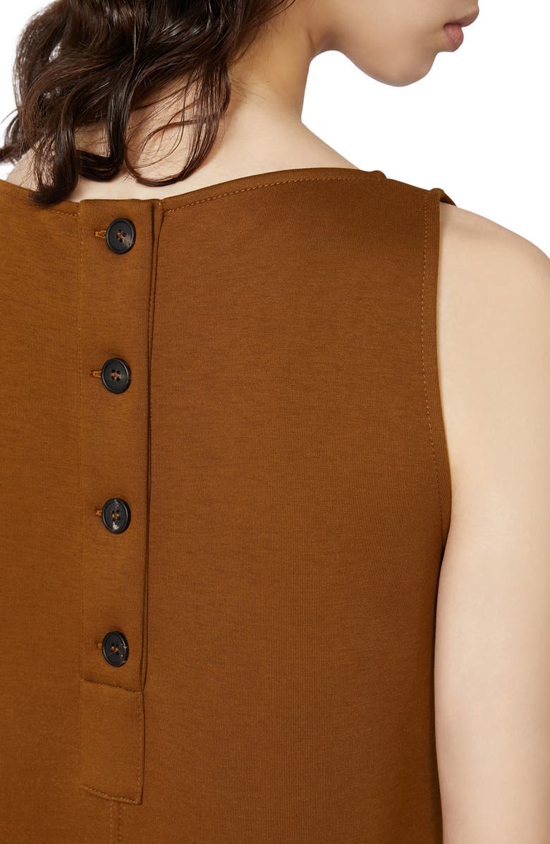 MM by Max Mara Albio Sleeveless Shift Dress, Alternate, color, Tobacco