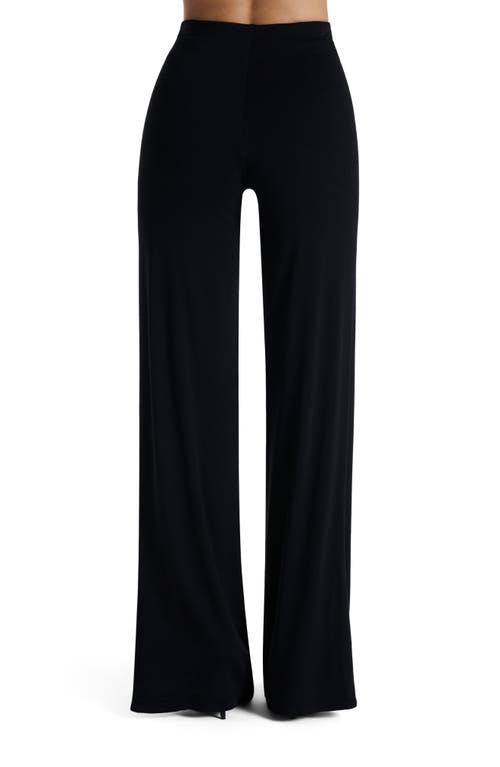 Naked Wardrobe Pull-on Wide Leg Pants In Black