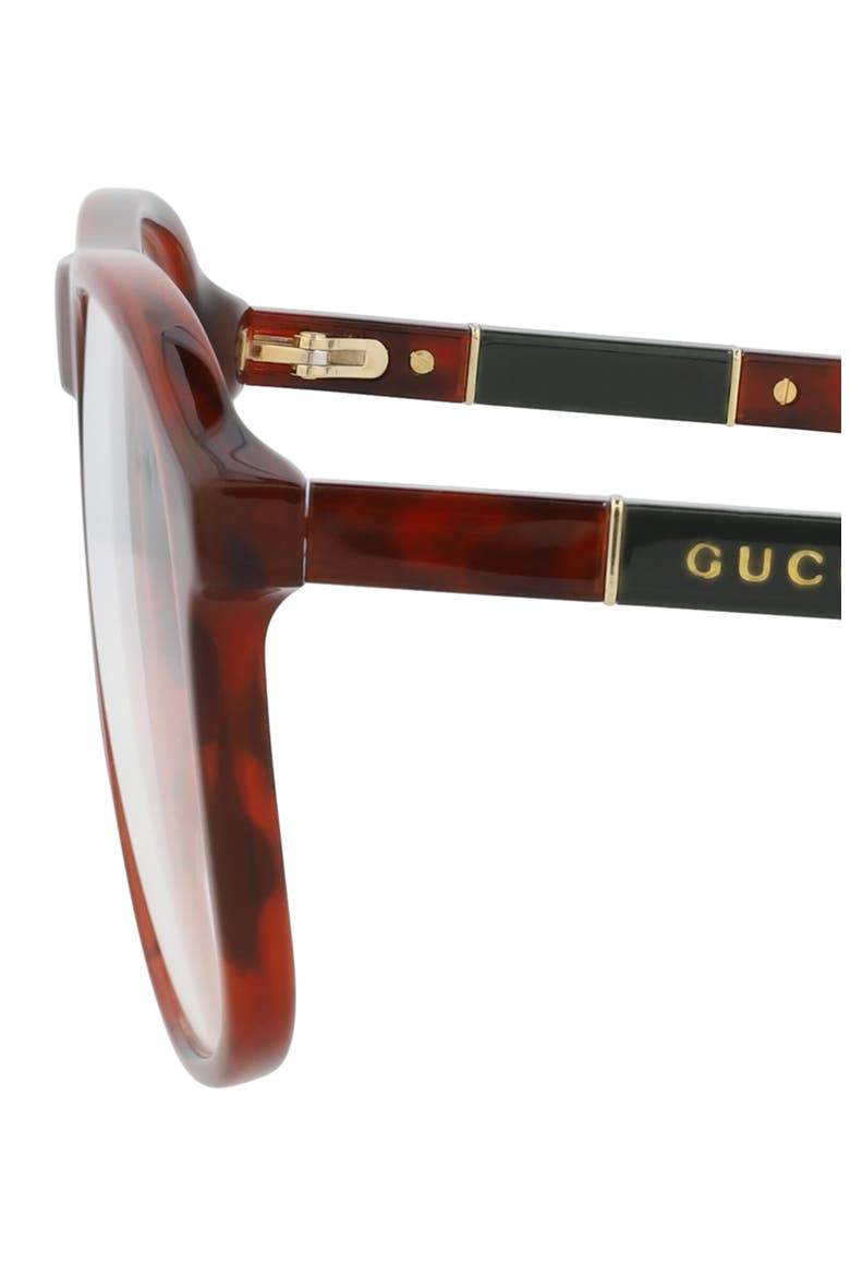 55mm Aviator Optical Glasses, Alternate, color, HAVANA HAVANA TRANSPARENT