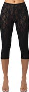 Naked Wardrobe Lace Capri Leggings
