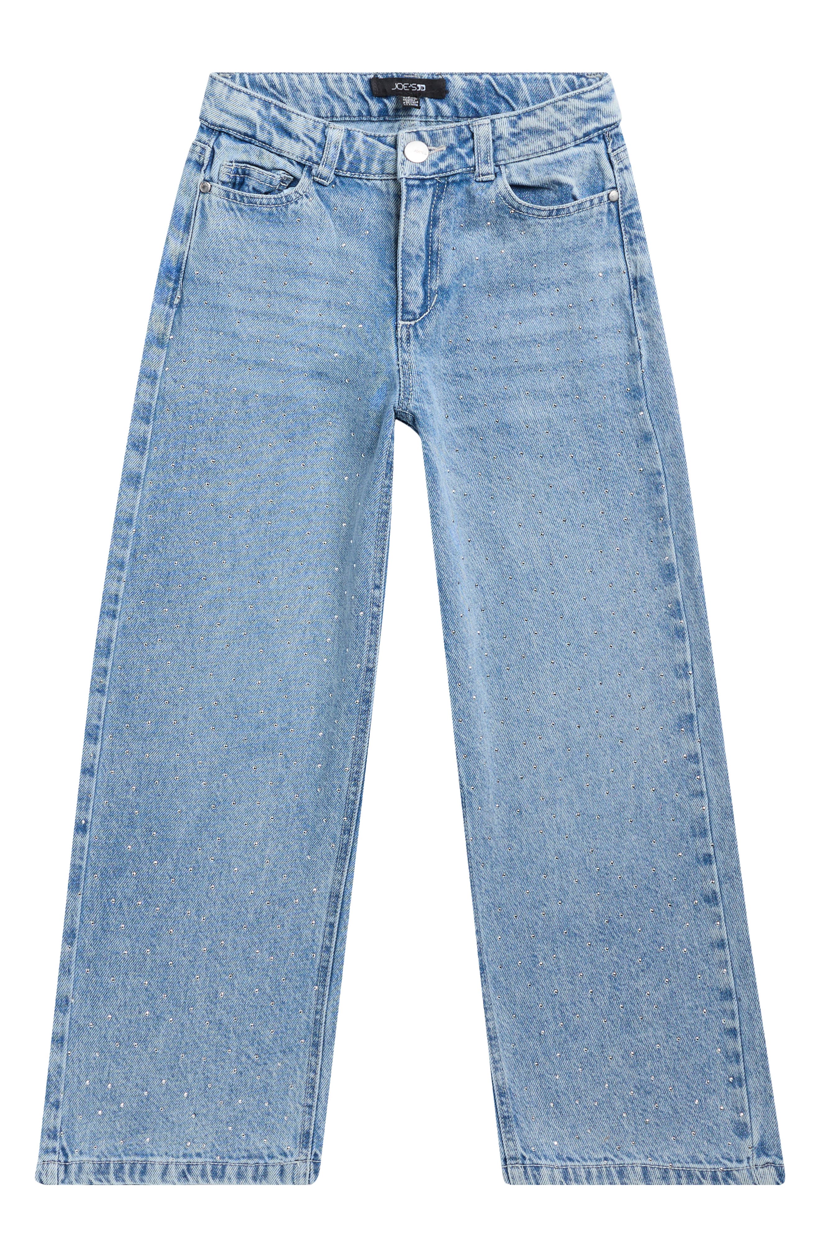 Kids' Mia Studded Wide Leg Jeans