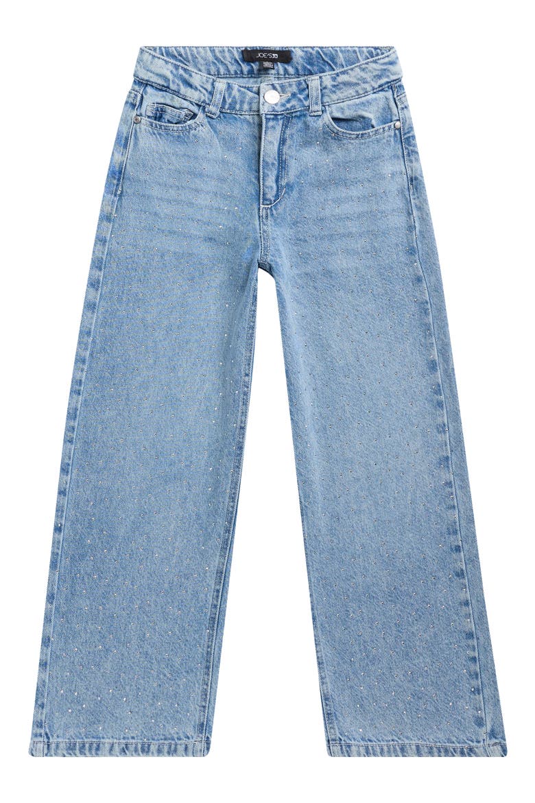Kids' Mia Studded Wide Leg Jeans, Main, color, BLEACH WASH