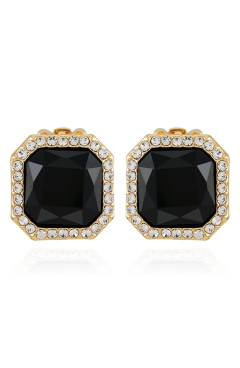 Crystal Clip-On Stud Earrings