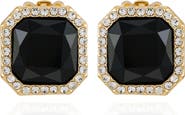 T Tahari Crystal Clip-On Stud Earrings