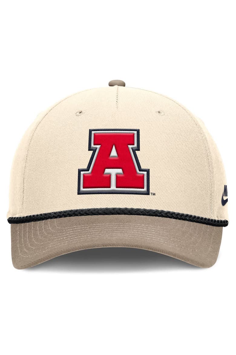 Men's Nike Natural Arizona Wildcats Rise Legacy Throwback Logo Adjustable Hat, Alternate, color, Natural