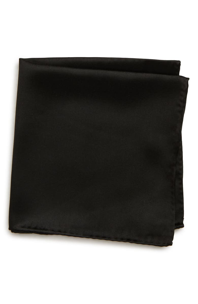 Nordstrom Solid Silk Pocket Square, Main, color,