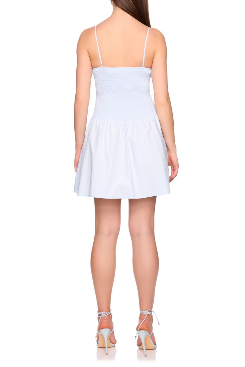 Cotton Poplin Fit & Flare Minidress, Alternate, color, BABY BLUE