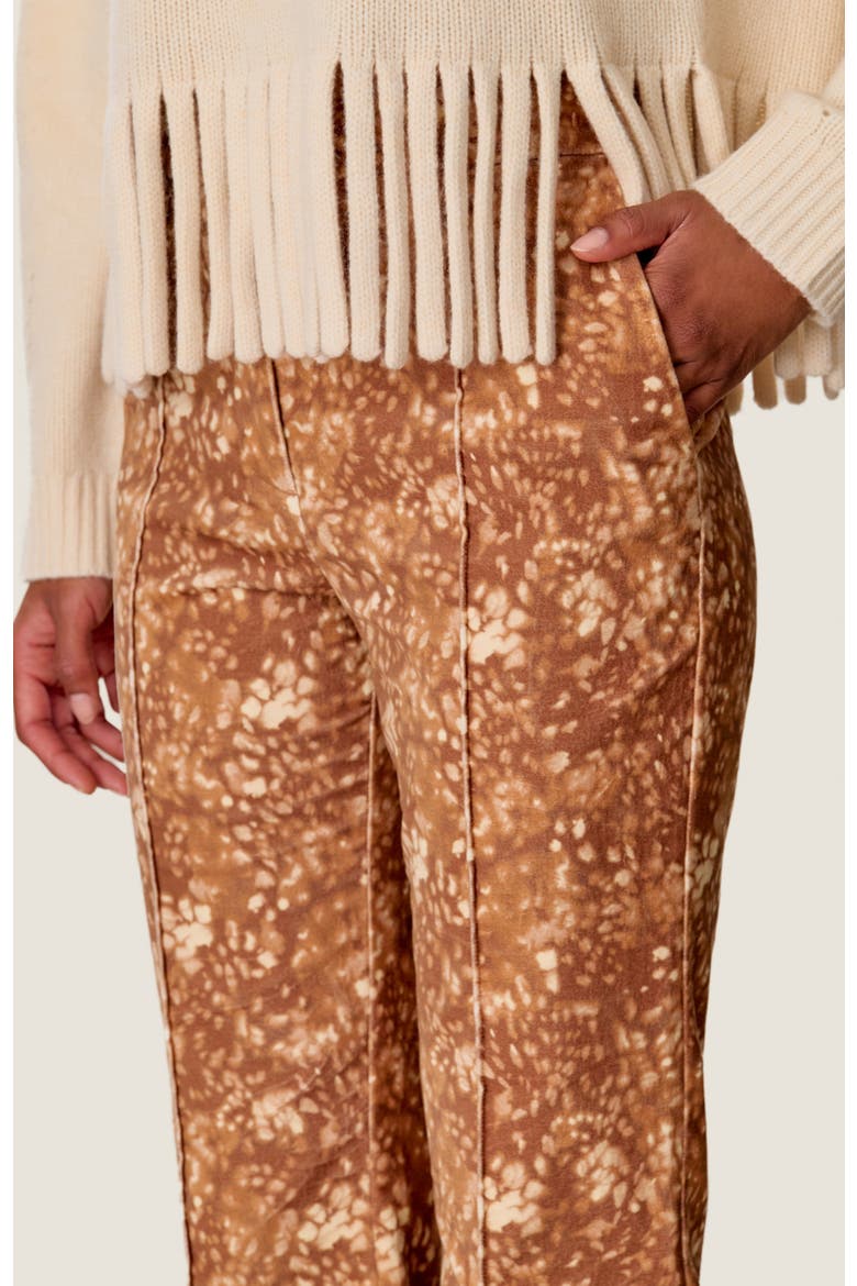Madison Velvet Crop Kick Flare Pants, Alternate, color, Cedar Multi