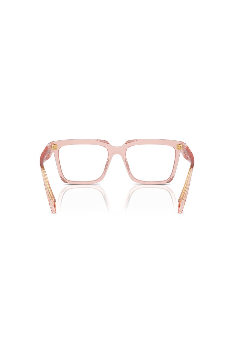 Prada 52mm Rectangle optical glasses, Alternate, color, Pink