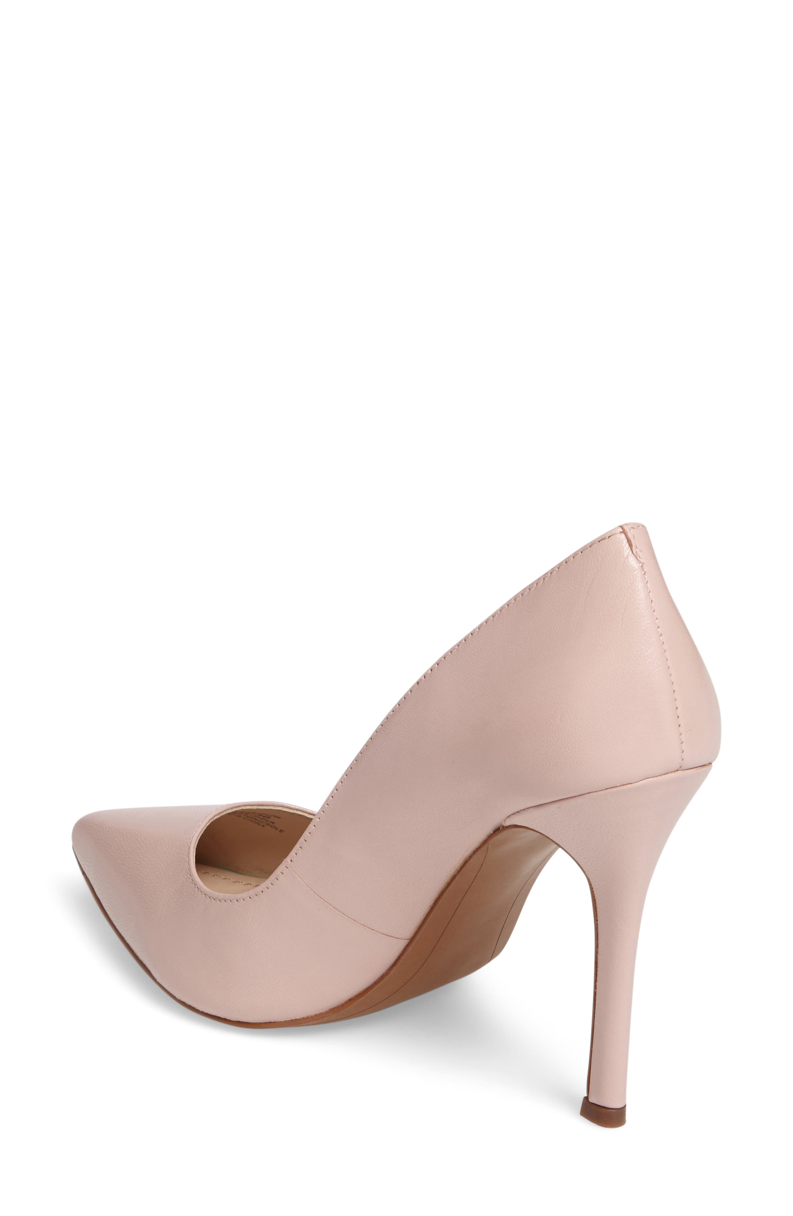 'Treasure' Pointy Toe Pump, Alternate, color, BARE PINK LEATHER