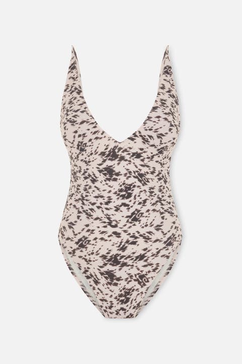 Low Back V Neck Swimsuit