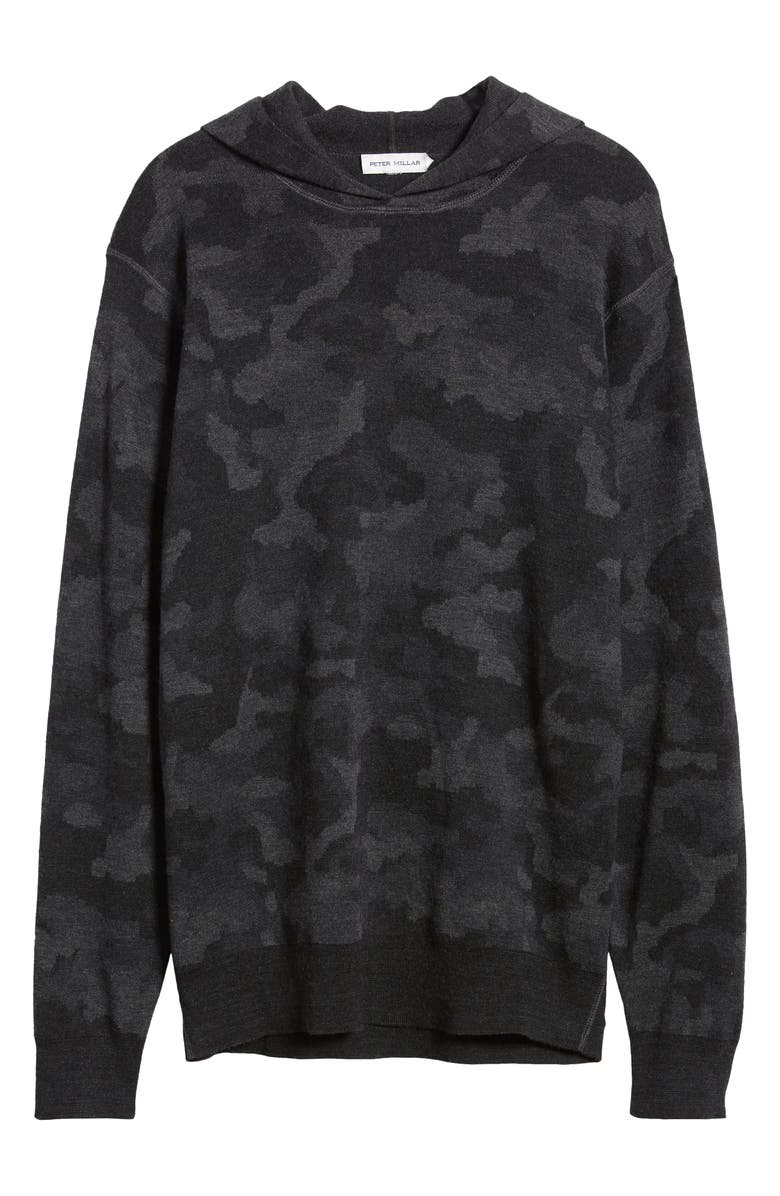 Peter Millar Camouflage Reversible Merino Wool Hoodie Sweatshirt, Alternate, color,