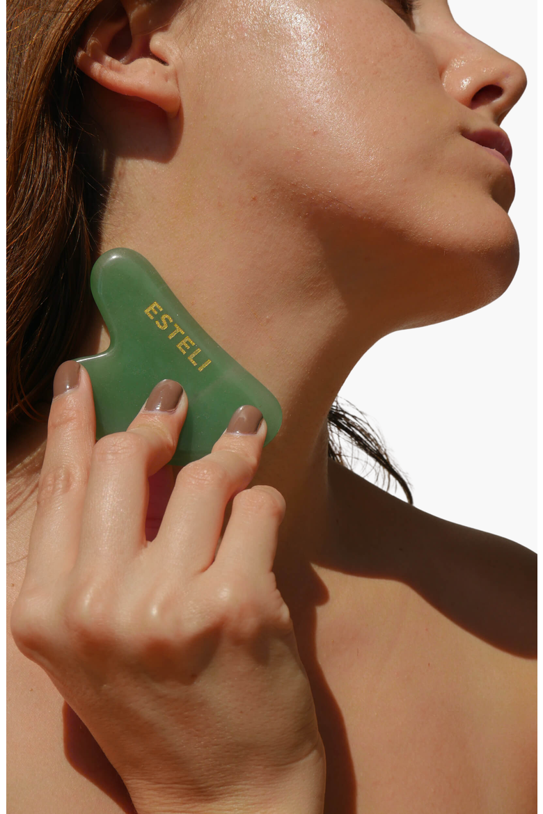 Aventurine Gua Sha, Alternate, color, Dark Green