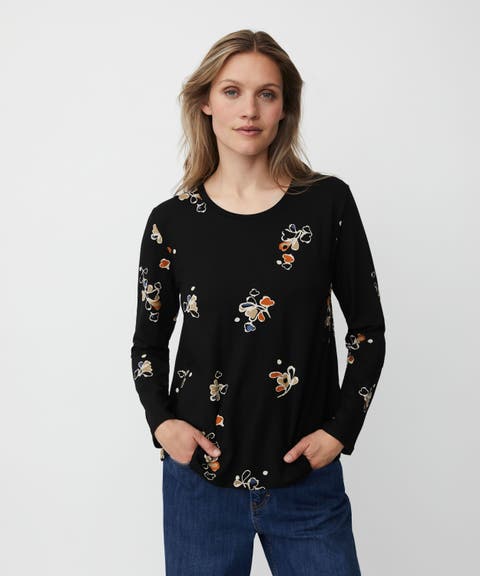 Long Sleeve Round Neck Blouse