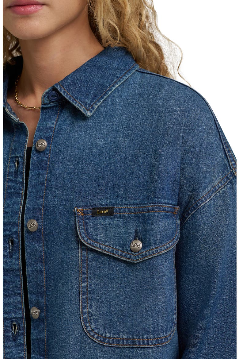 Swing Back Denim Shirt, Alternate, color, NIGHT ADVENTURE