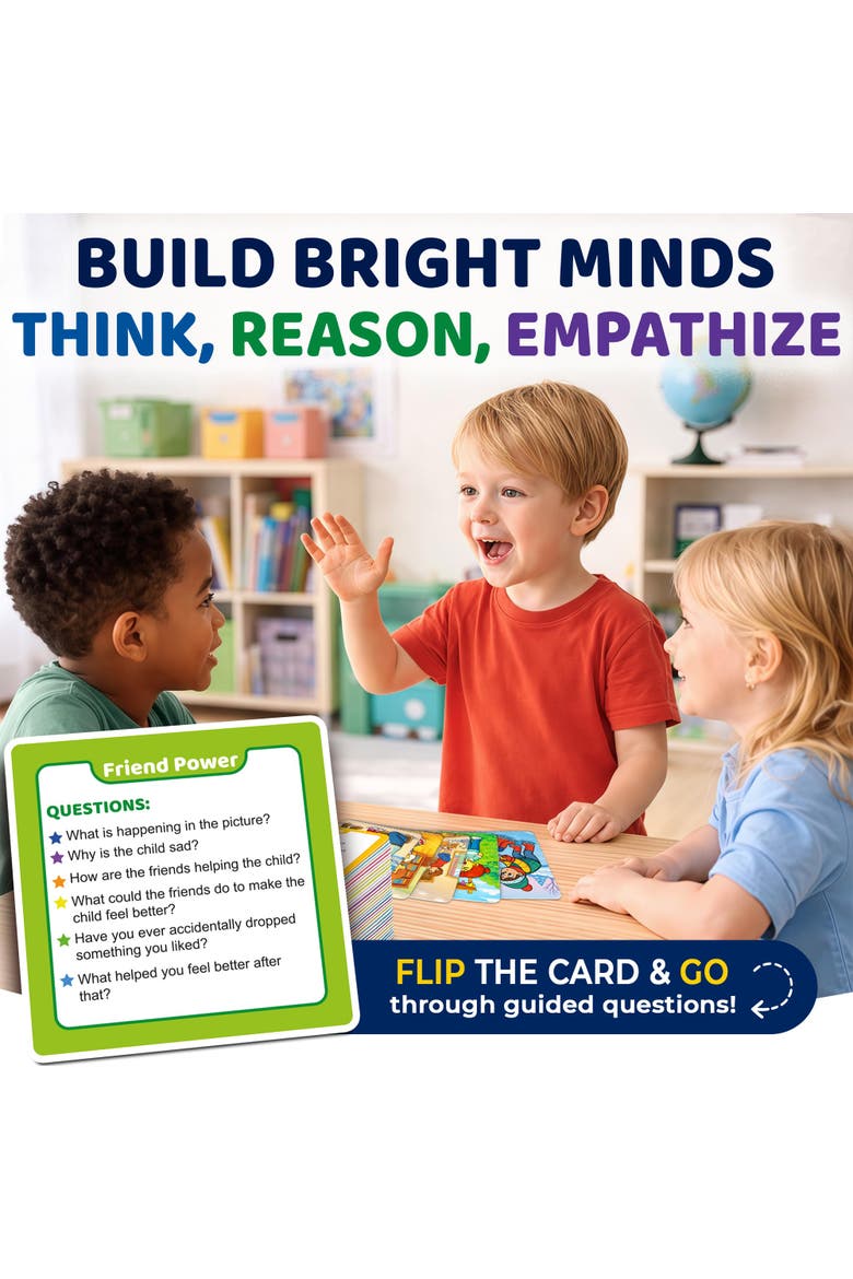 Kids Flash Cards & Social Skills Card Games - Realistic Educational Toys, Alternate, color, Emotion