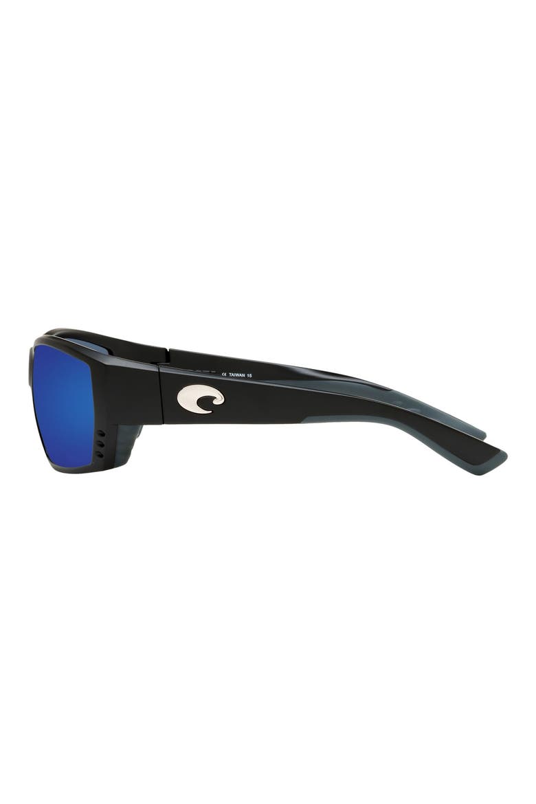 62mm Polarized Oversize Rectangular Sunglasses, Alternate, color, MATTE BLACK