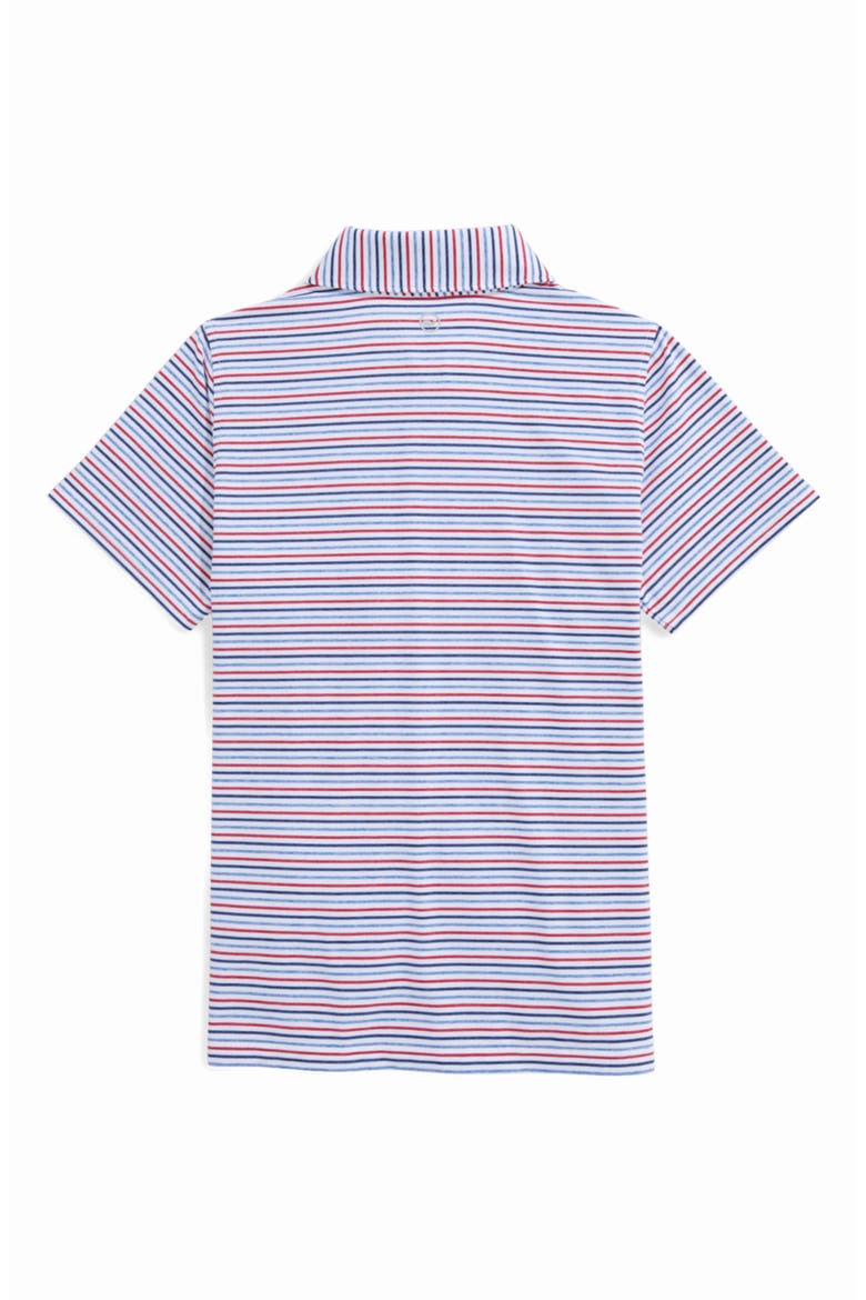 Kids' Stripe Sankaty Performance Polo, Alternate, color, WHITE/ HULL BLU/ RED