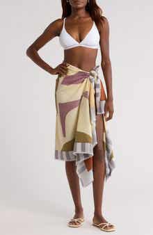 Nordstrom Geo Stripe Border Pareo