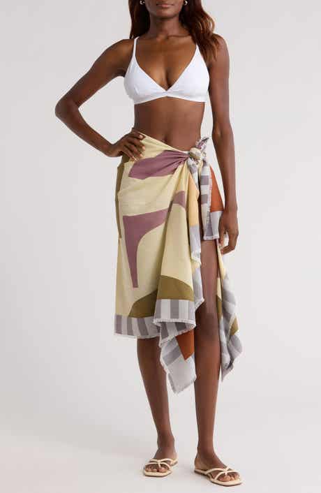 Nordstrom Geo Stripe Border Pareo