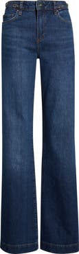 PAIGE Leenah Waist Buckle Wide Leg Jeans
