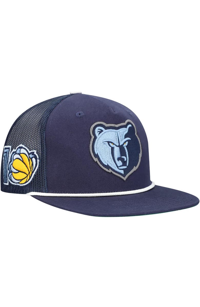 Mitchell & Ness Men's Mitchell & Ness Navy Memphis Grizzlies Roper Trucker Snapback Hat, Main, color, Navy