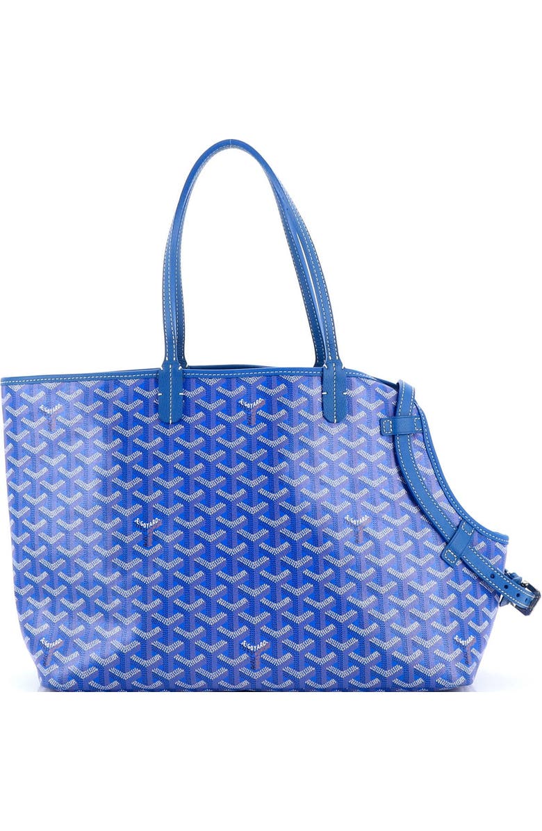 Pre-Owned Goyard Chien Gris Pet Carrier Tote Coated Canvas, Alternate, color, Blue