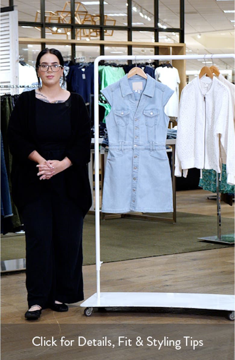 Jaxsyn Denim Mini Shirtdress, sales video thumbnail