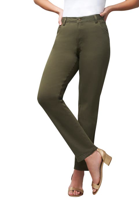 True Fit Stretch Denim Straight Leg Jean