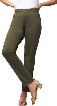 Jessica London True Fit Stretch Denim Straight Leg Jean